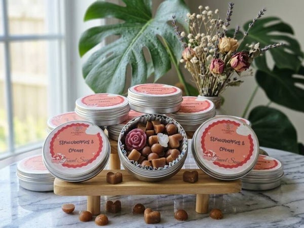 Strawberries and cream- Travel dots