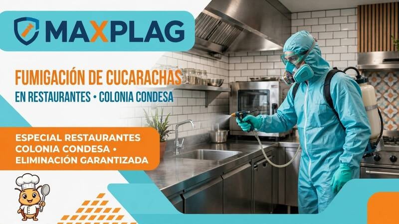 Fumigación de cucarachas en restaurantes de la Condesa