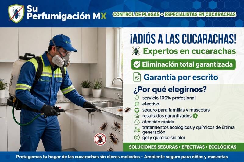 Fumigaciones profesionales para hogares y negocios locales Control efectivo de plagas en El Chamizal Servicio profesional contra cucarachas hormigas y ratas Fumigación rápida segura y altamente efectiva Expertos en eliminación profesional de plagas Soluci