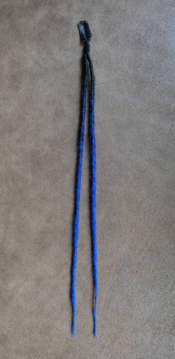 Clip dread. Synthetisch. Donkerblauw