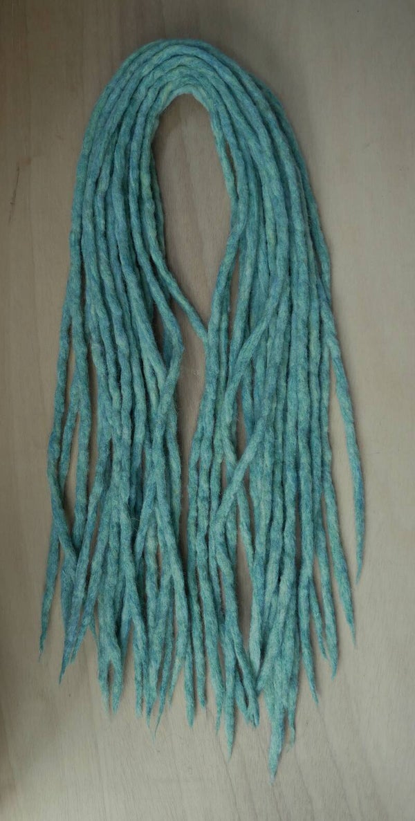 Woldreads. Mix groen/blauw. (oceaan)