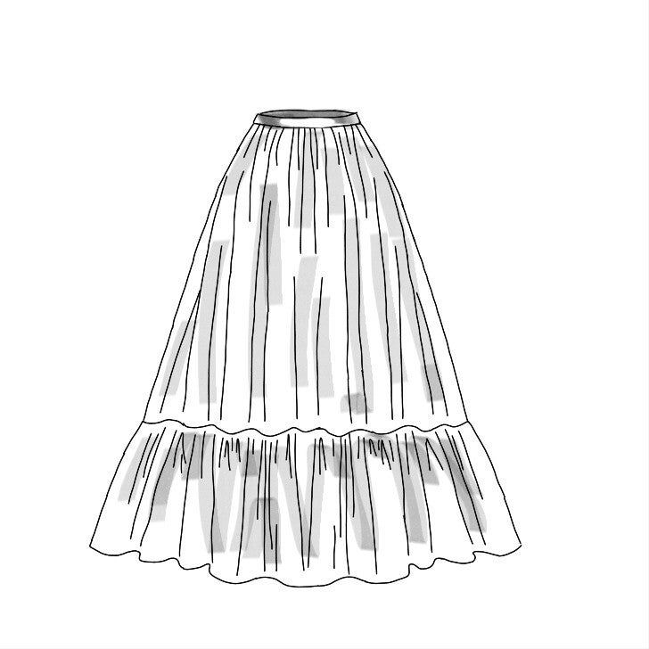 Maxi Rok Met Ruches