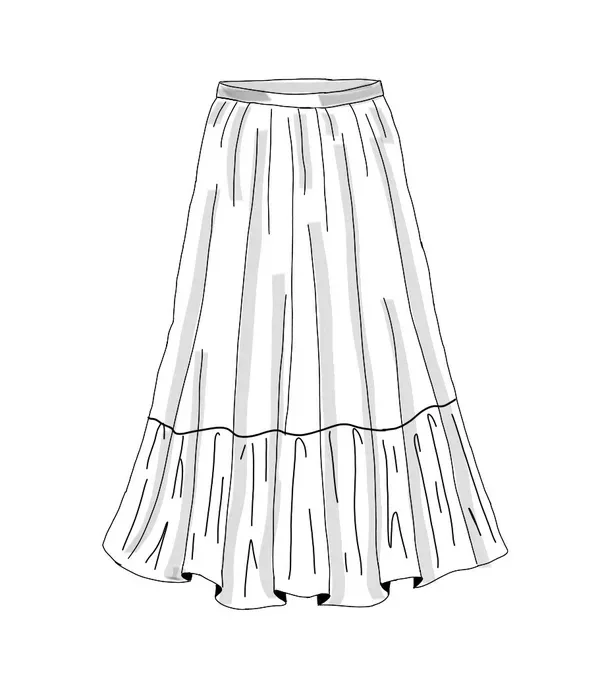 Midi Rok Met Ruches