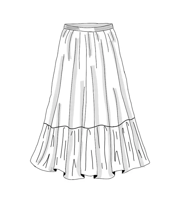 Midi Rok Met Ruches