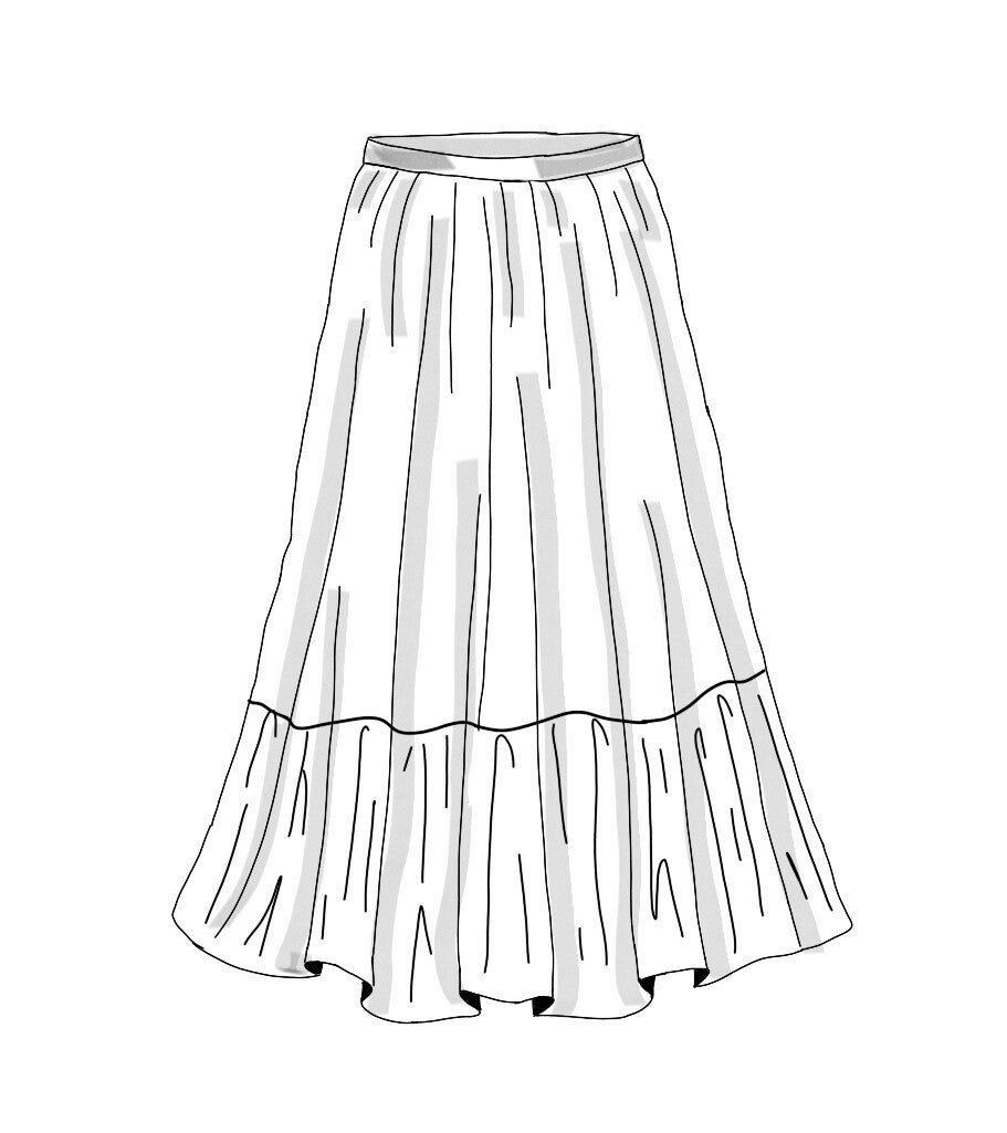 Midi Rok Met Ruches