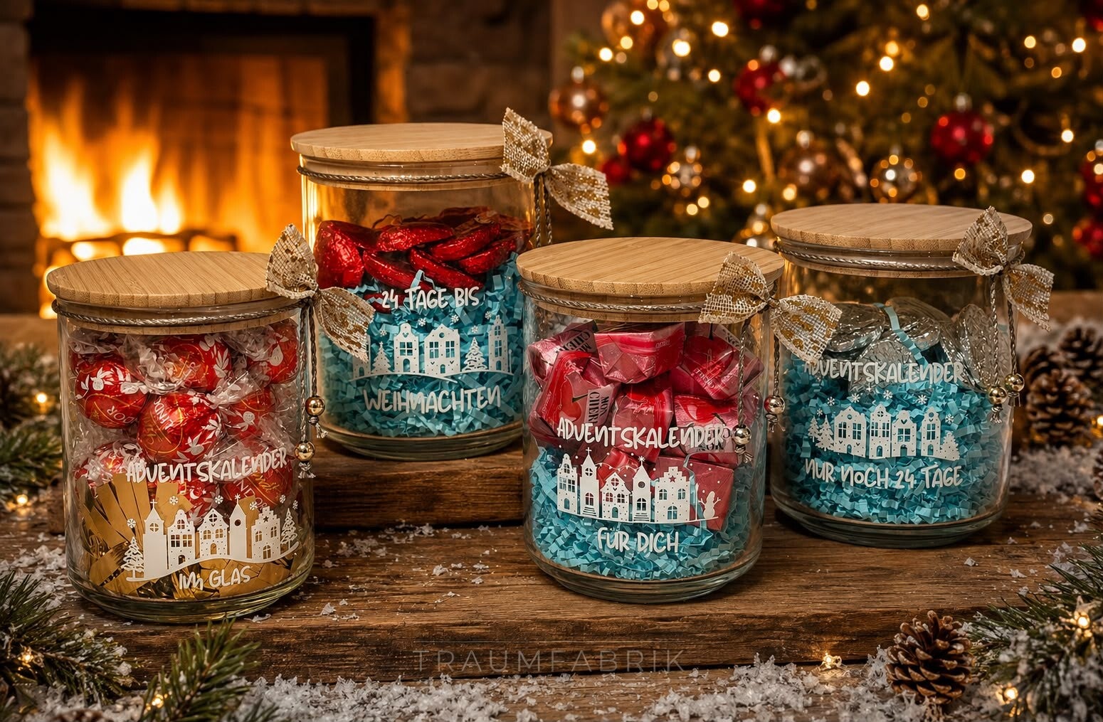 Befühltes  Weihnacht`s Glas