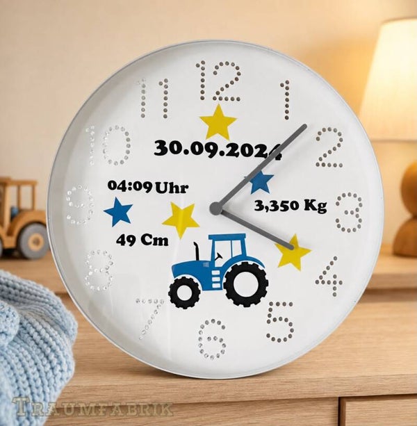 Personalisierte Geburt`s Uhr