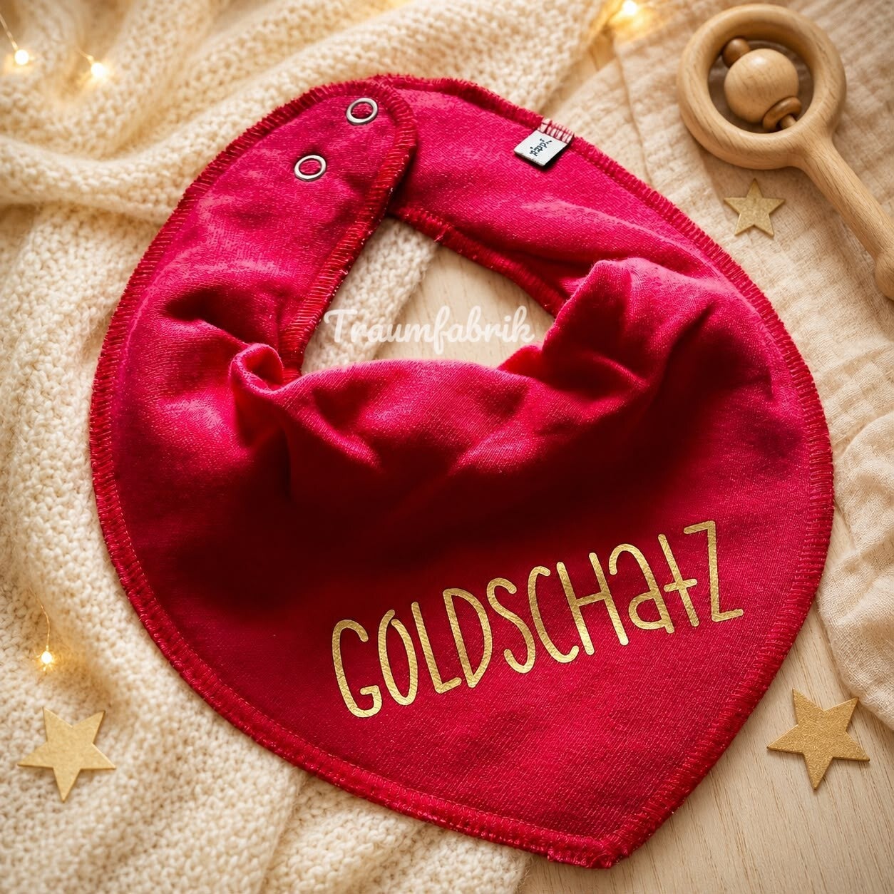 Dreieckstuch mit Spruch oder Name