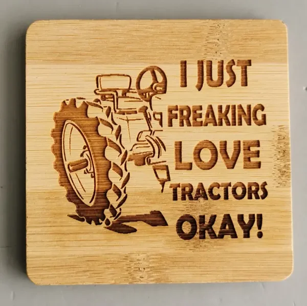 Onderzetter set Freaking love Tractors