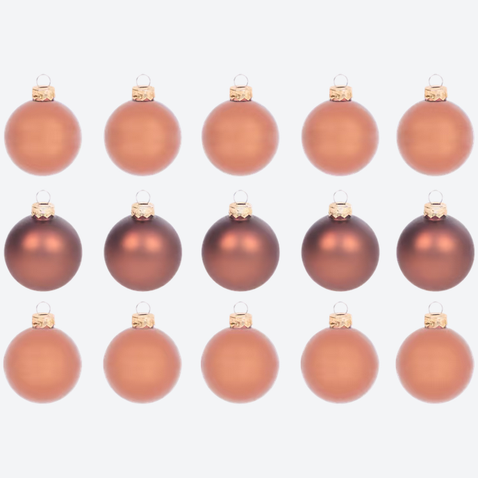 Glazen kerstbal Cognac 5,5 cm