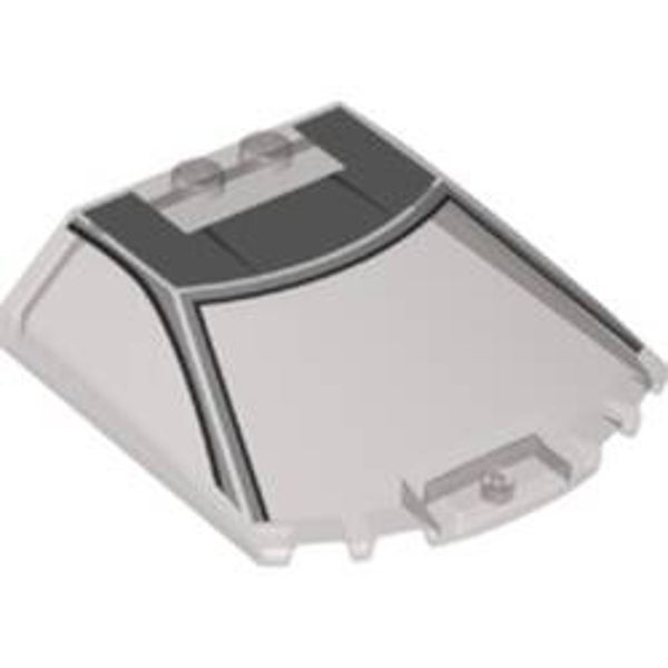 Windscreen 6 x 6 x 1 1/3 with Light Bluish Grey/Black Cockpit Print (65633pr0010)