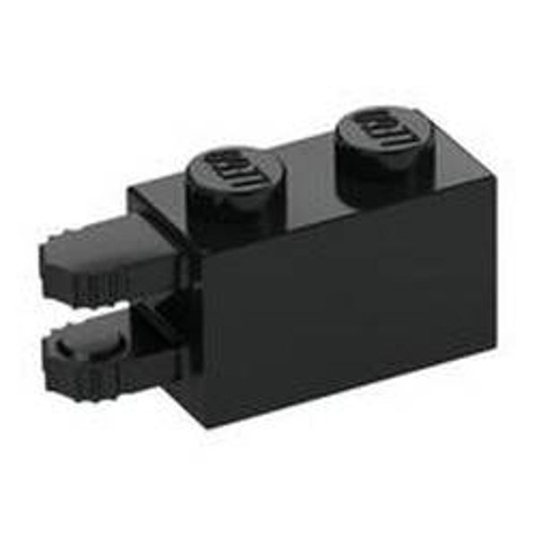 Hinge Brick 1 x 2 Locking with 2 Fingers Horizontal End, 7 Teeth (54672)
