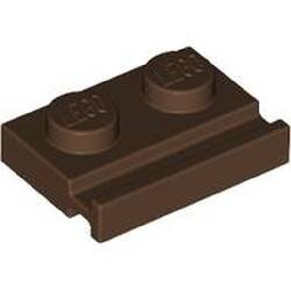 Plate Special 1 x 2 with Door Rail (32028)