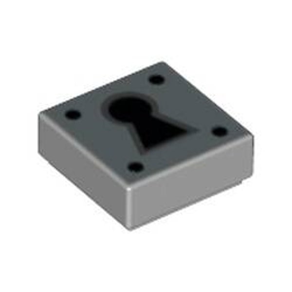 Tile 1 x 1 with Keyhole Print (3070bpr0147)