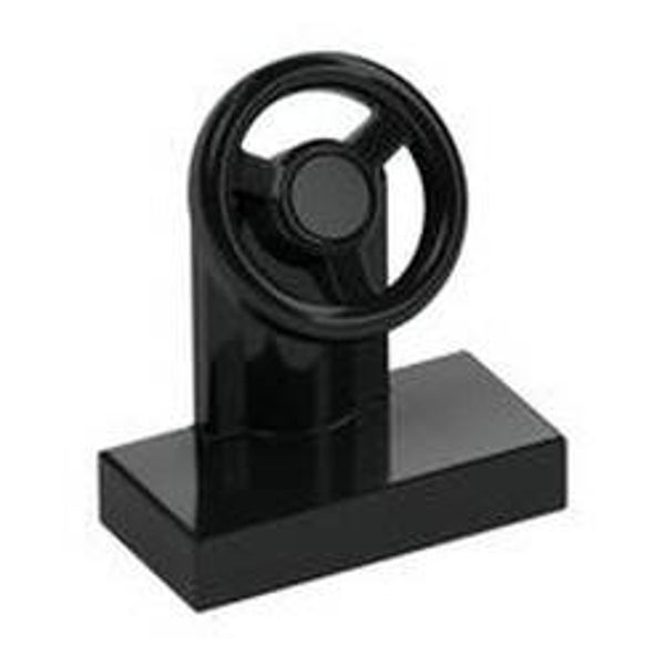 Steering Stand 1 x 2 with Black Steering Wheel (3829c01)