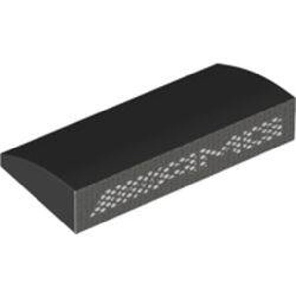 Brick Curved 2 x 4 x 2/3 No Studs, with Bottom Tubes with White 'AMG' print (88930pr0019)