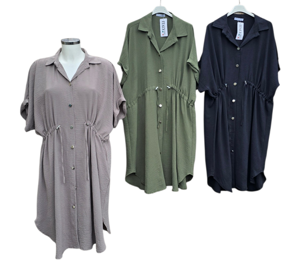 Tuniek Jurk Taupe en Army