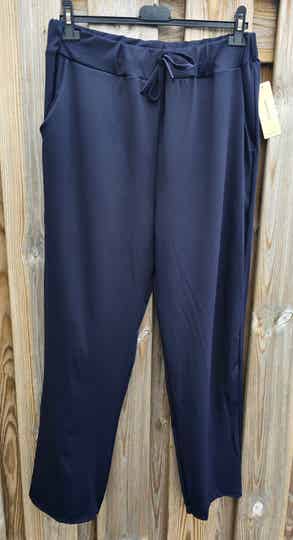 Travelstof broek met steekzakken