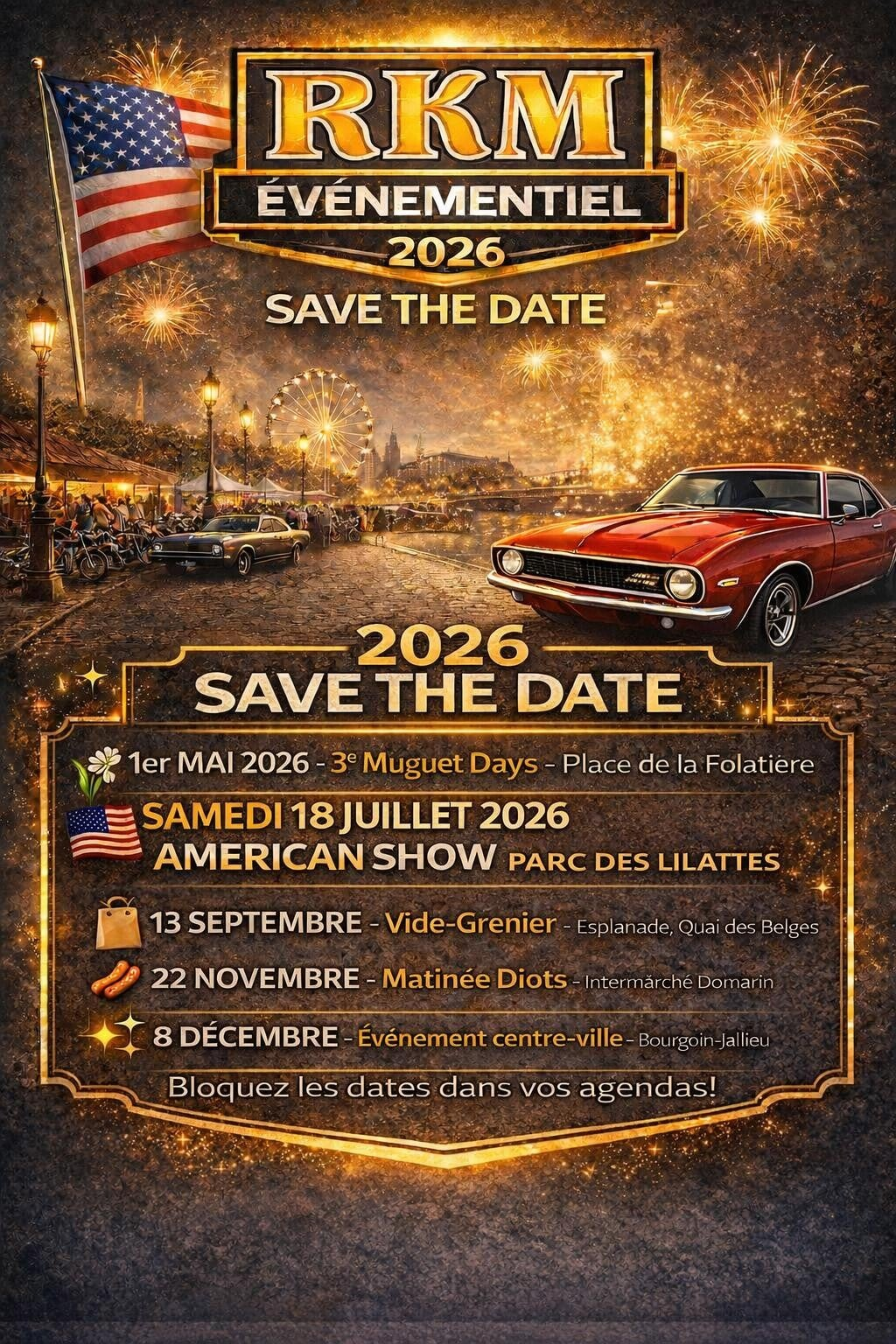 ça y est, la date de notre évènement 2026 est fixé 