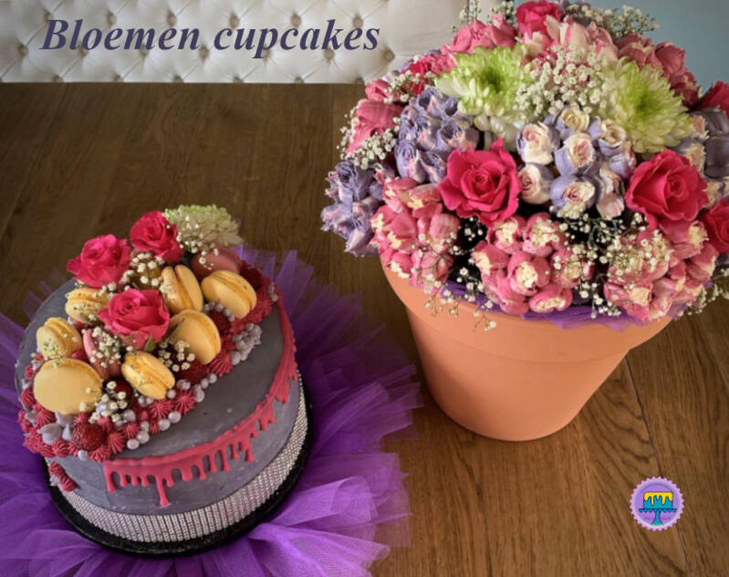 Bloemen cupcakes 