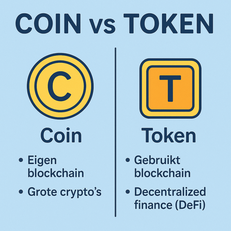 visualisatie coin vs token