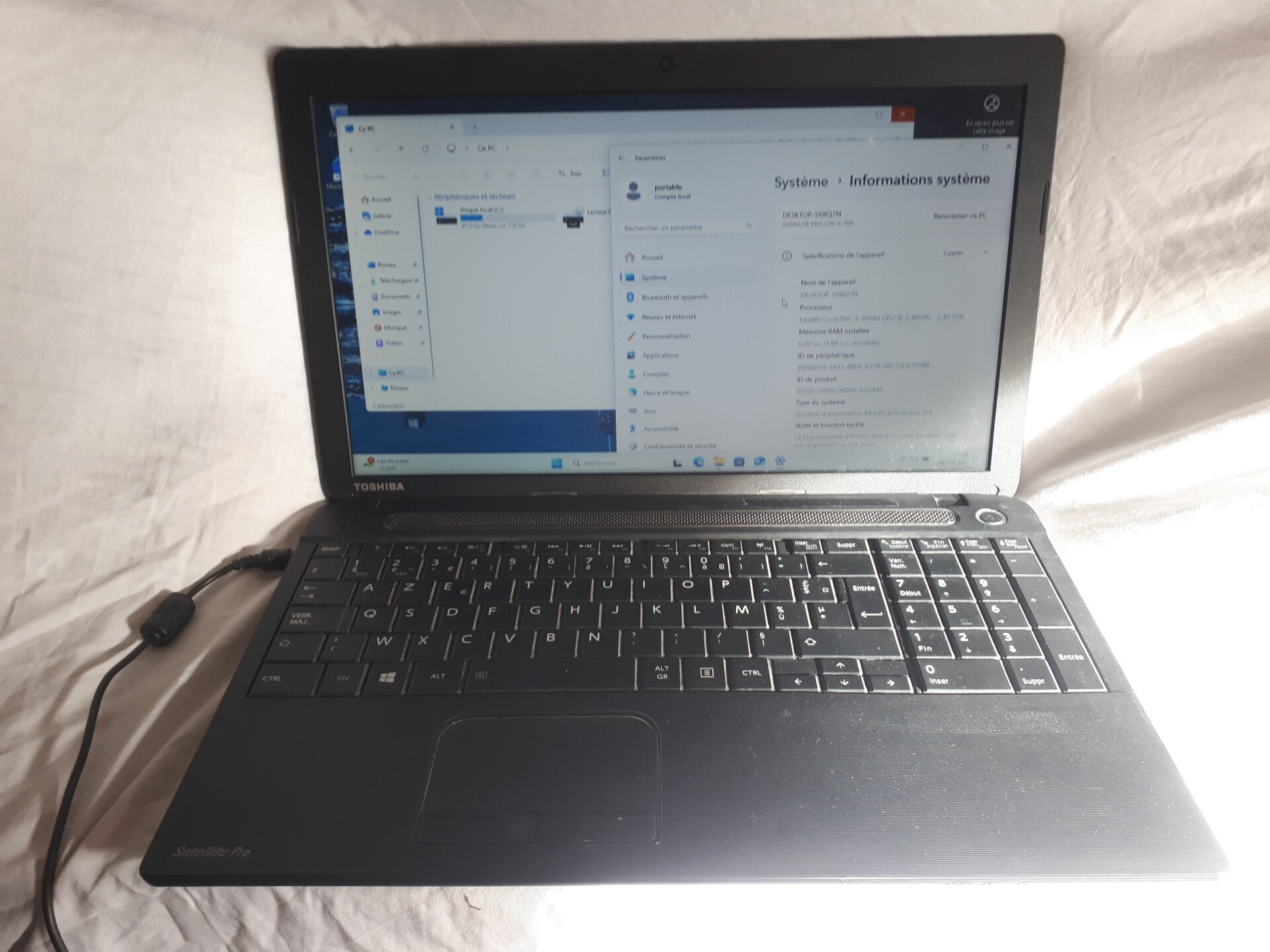 Ordinateur portable TOSHIBA SATELLITE PRO C50-A-1DE 6GB RAM SSD 120 GB PCP0086