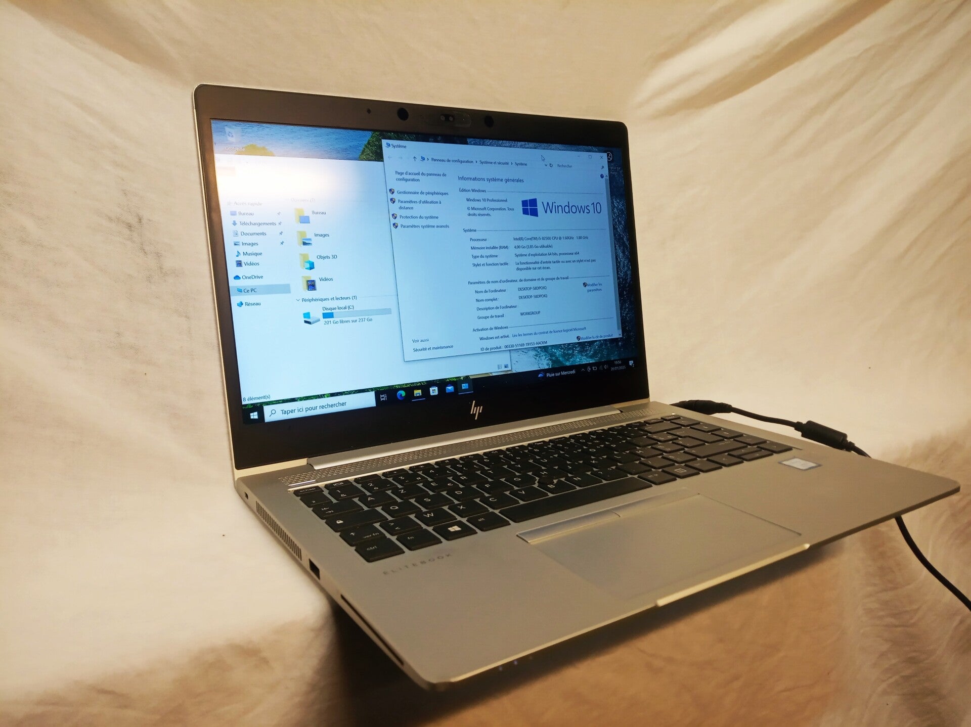 Ordinateur portable HP ELITEBOOK 840 G5 4GB RAM SSD 240 GB PCP0125