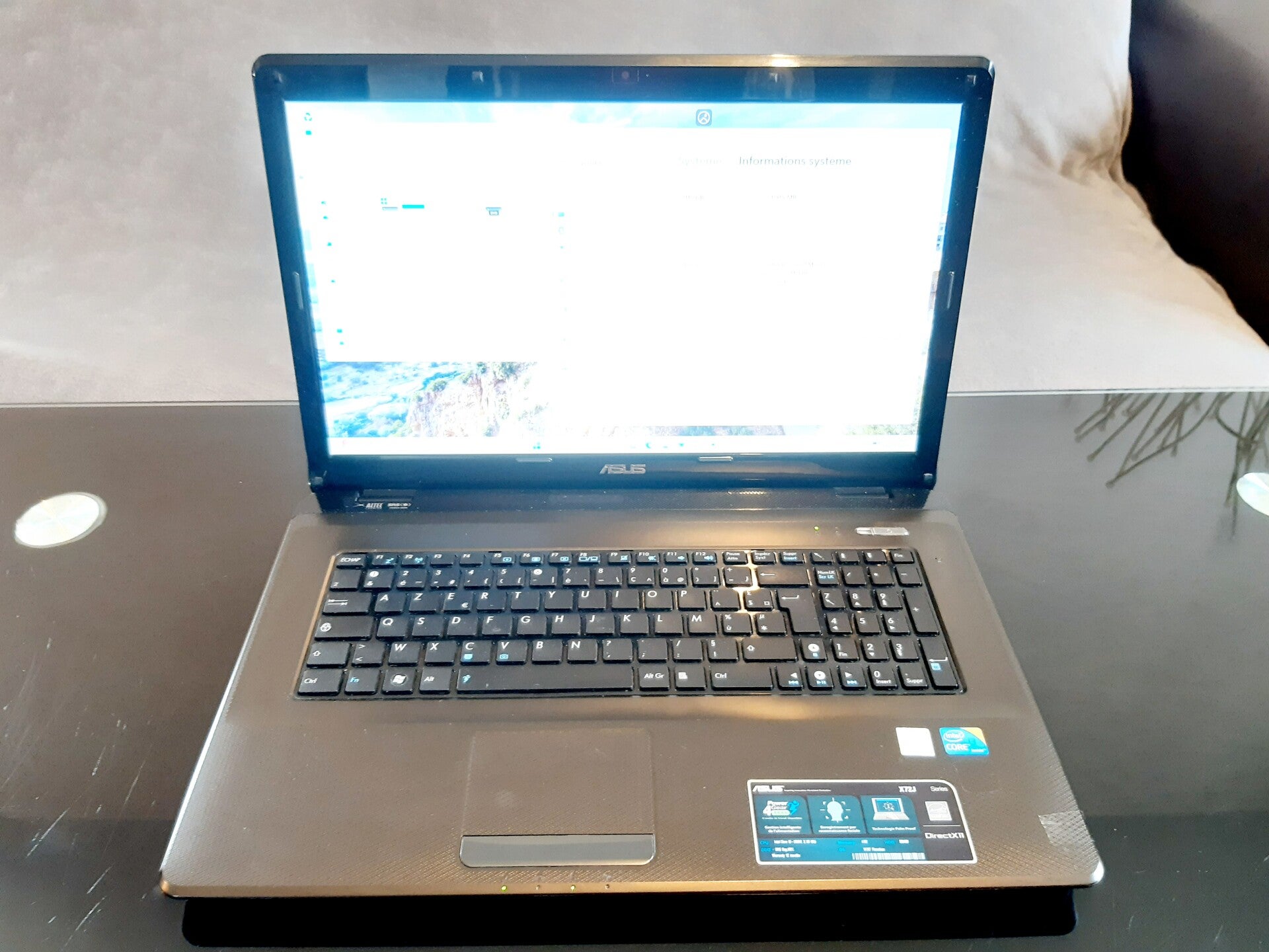 Ordinateur portable ASUS K72JT 4GB RAM SSD 120 GB PCP0320