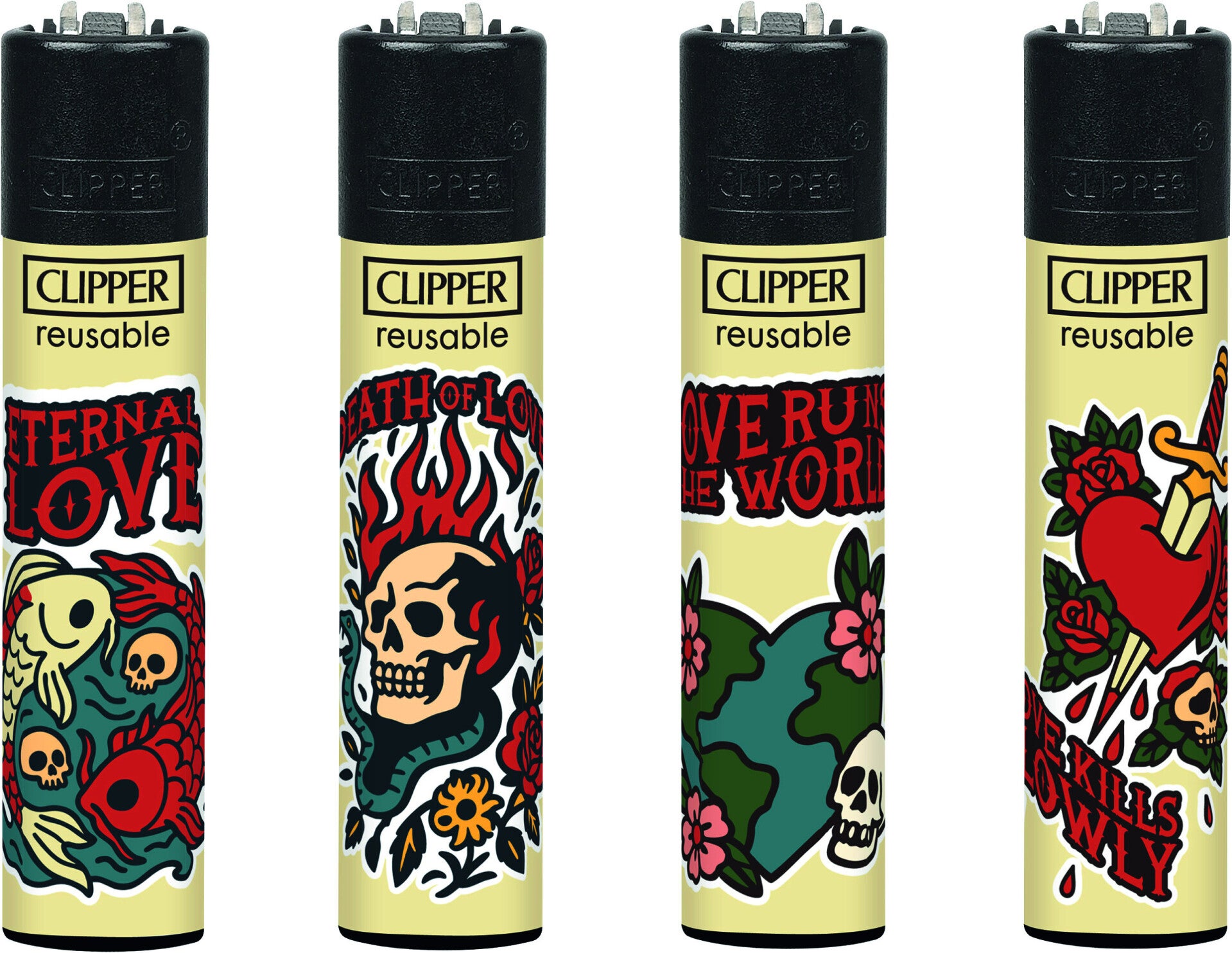 CLIPPER FZG. NEW SCHOOL SKUL 4er Set