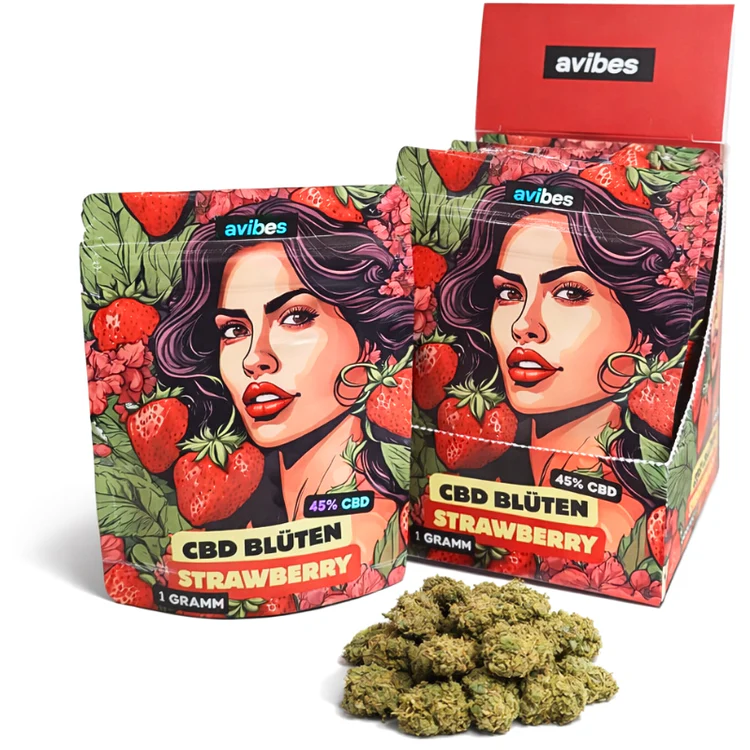 avibes® CBD Blüten | 45% CBD | Strawberry