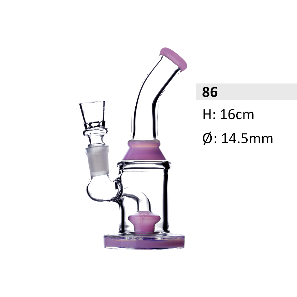Heavy Glasbong mit Diffusor | Pink Farbe | H: 16cm Schliff: 14.5mm