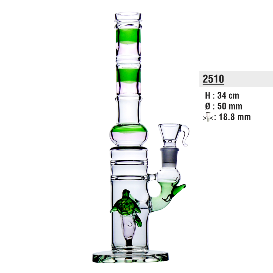 Glasbong mit Diffusor| H: 34cm Ø: 50mm Schliff: 18,8mm