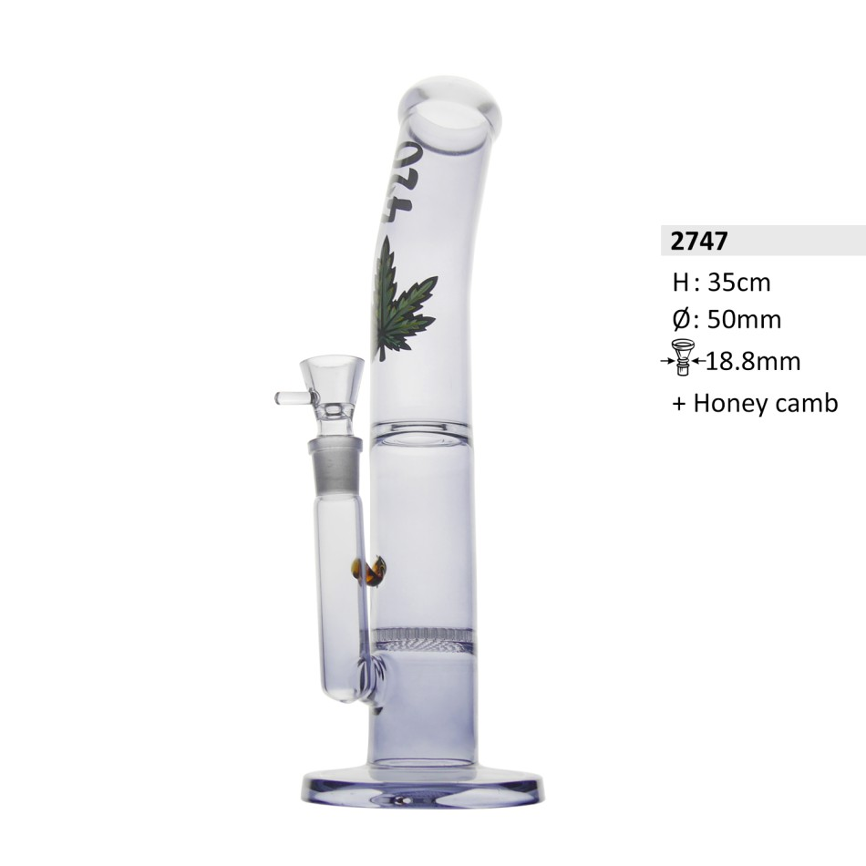 Glasbong 420 mit Honeycomb | H: 35cm Rohr: 50mm Schliff: 18,8mm