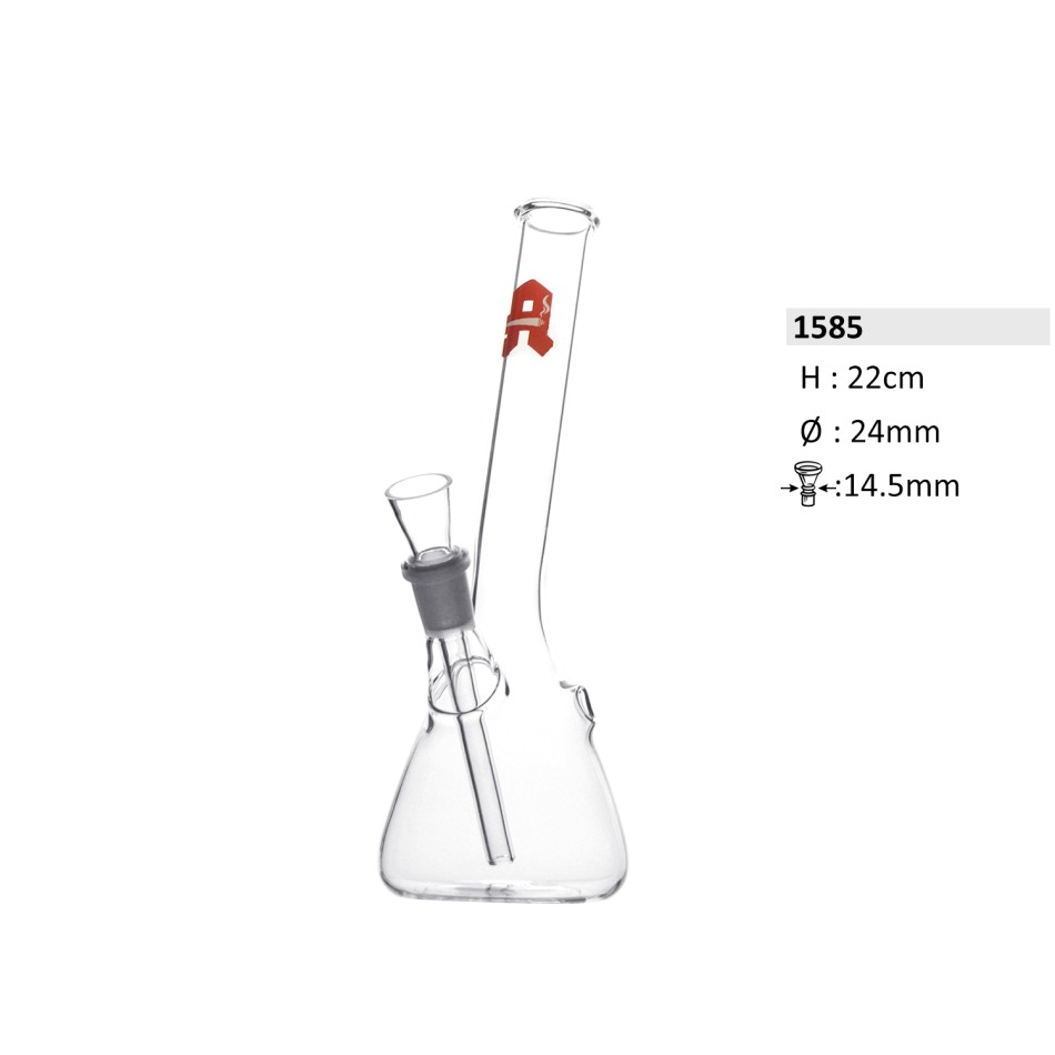 Glasbong 'Apotheke'| H: 22 cm Ø: 24 mm, Schliff: 14,5 mm