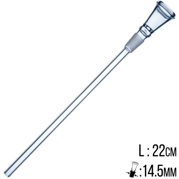 Mini-Chillum-Trichter aus Glas | Anschluss: 14,5 mm | Länge: 14 cm