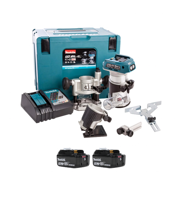 Makita DRT50RTJX2 18V Li-Ion accu boven-/kantenfrees en trimmer set – Krachtig, veelzijdig en draadloos ⚡🛠️