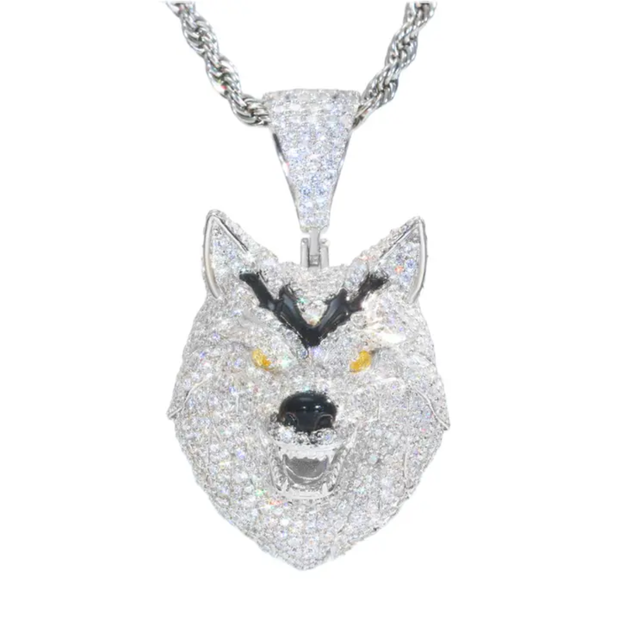 Colgante lobo Diamantes