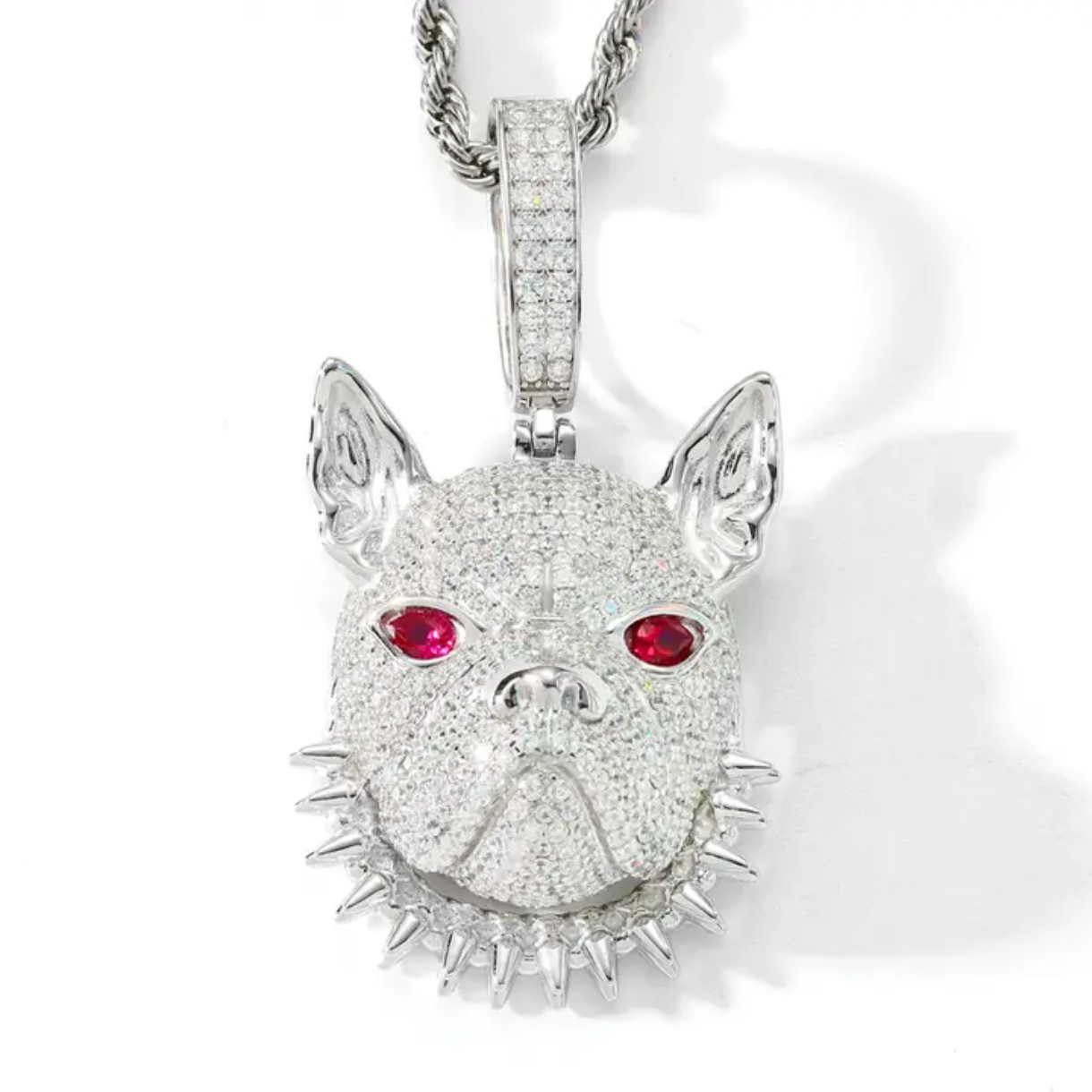 Colgante hiphop dog moissanita