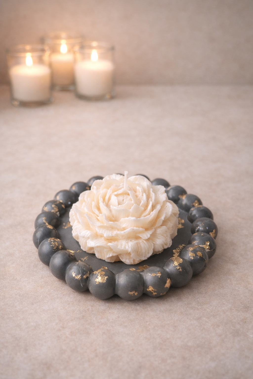 Fleurs avec petit plateau