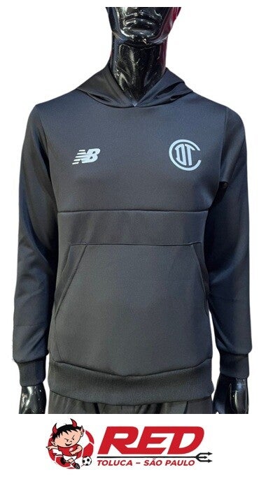 HODDIS TOLUCA NEGRO Y BLANCO CON ROJO