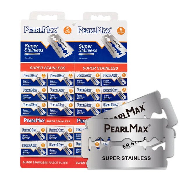 100 pcs - Pearl Max lamette per rasoio di sicurezza a doppia rasatura