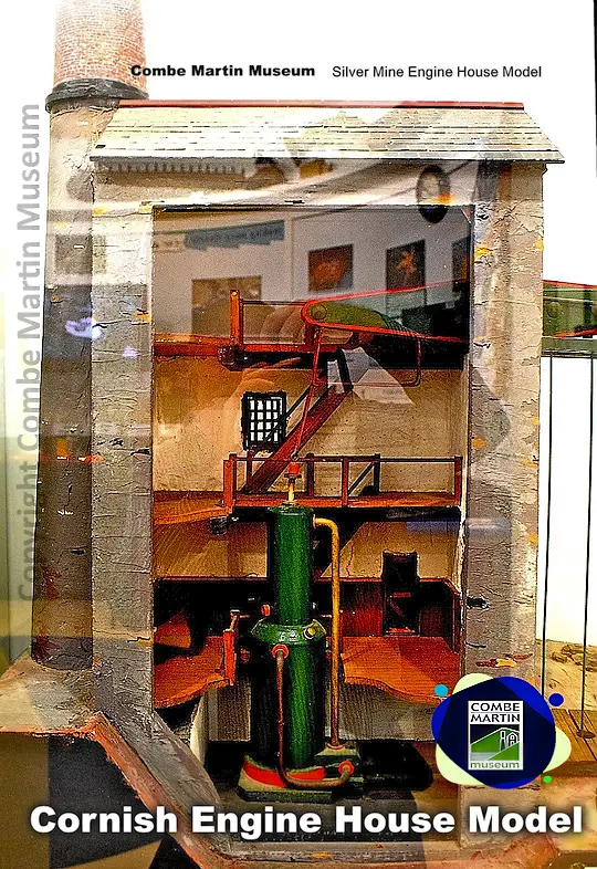 Combe Martin Museum, engine house model.