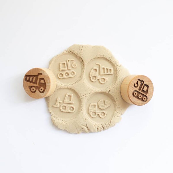 Studio de Rijk - Houten Stempelset | Bouwvoertuigen