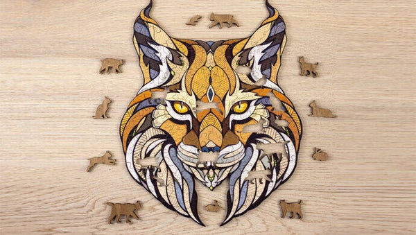Eco Wood Art - Houten Puzzle L | Lynx
