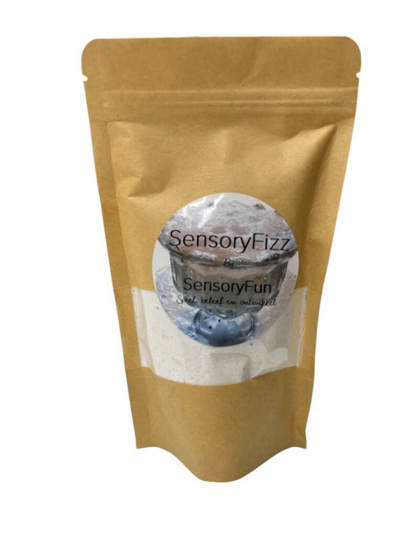 Sensoryfun - Fizz | Zakje | 200 Gram | Wit met Glitters