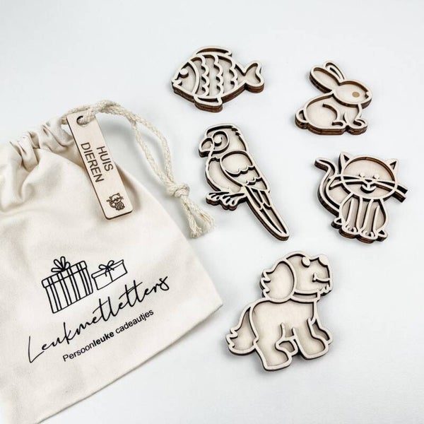 Leukmetletters - Vulvorm Mini Set | Huisdieren