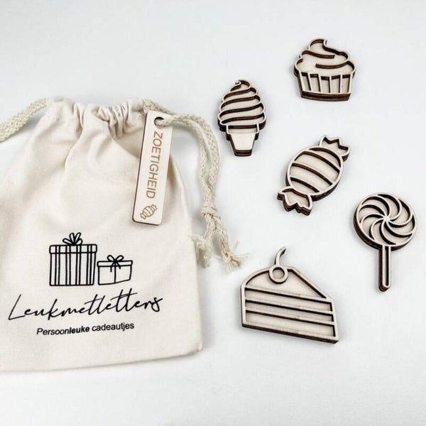 Leukmetletters - Vulvorm Mini Set | Zoetigheid