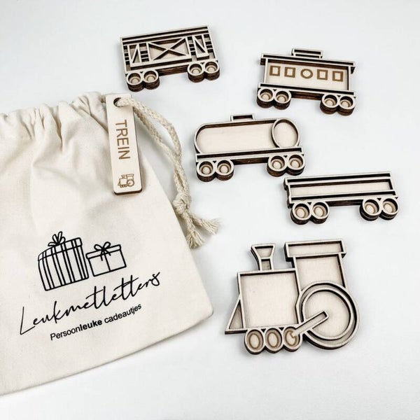Leukmetletters - Vulvorm Mini Set | Trein
