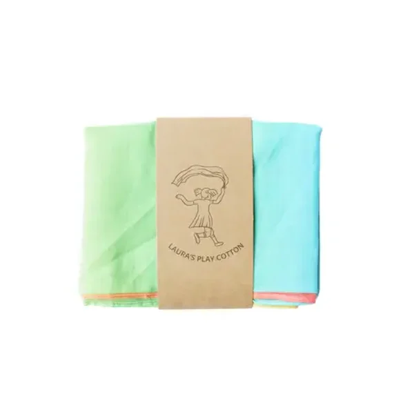 Laura's Play Cotton - Speeldoek | 90 x 90 | Regenboog | Pastel