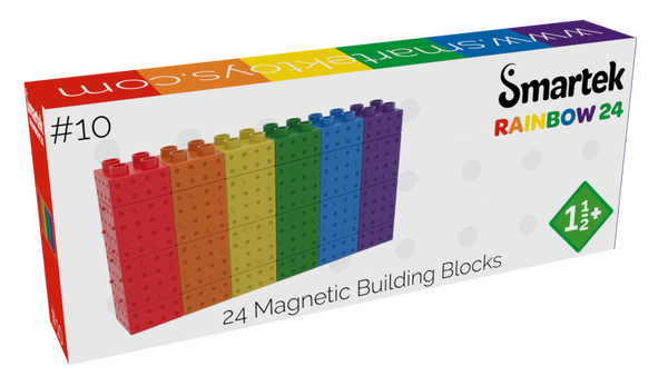 Smartek - Magnetische Bouwblokken | Regenboog | 24 Stuks